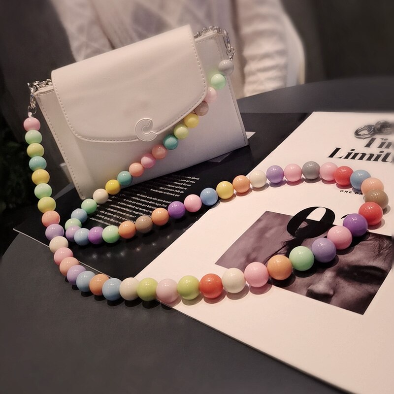 Smycz na telefon komórkowy długi czołg wiszący łańcuch perła smycz etui na telefon klip uniwersalny ręcznie robiony koralik wiszące szyi klamra