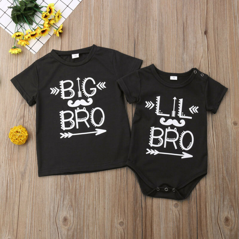 Matching Cotton Clothes Big Brother T-shirt Little Brother Jumpsuit Outfits Set