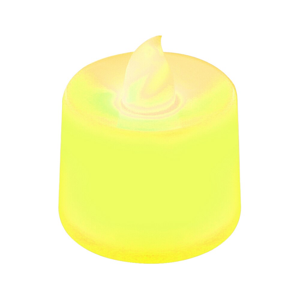 Velas de luz LED con forma de vela pequeña, velas creativas Led, velas sin llama a batería, decoración de de cumpleaños para el hogar, boda: Amarillo