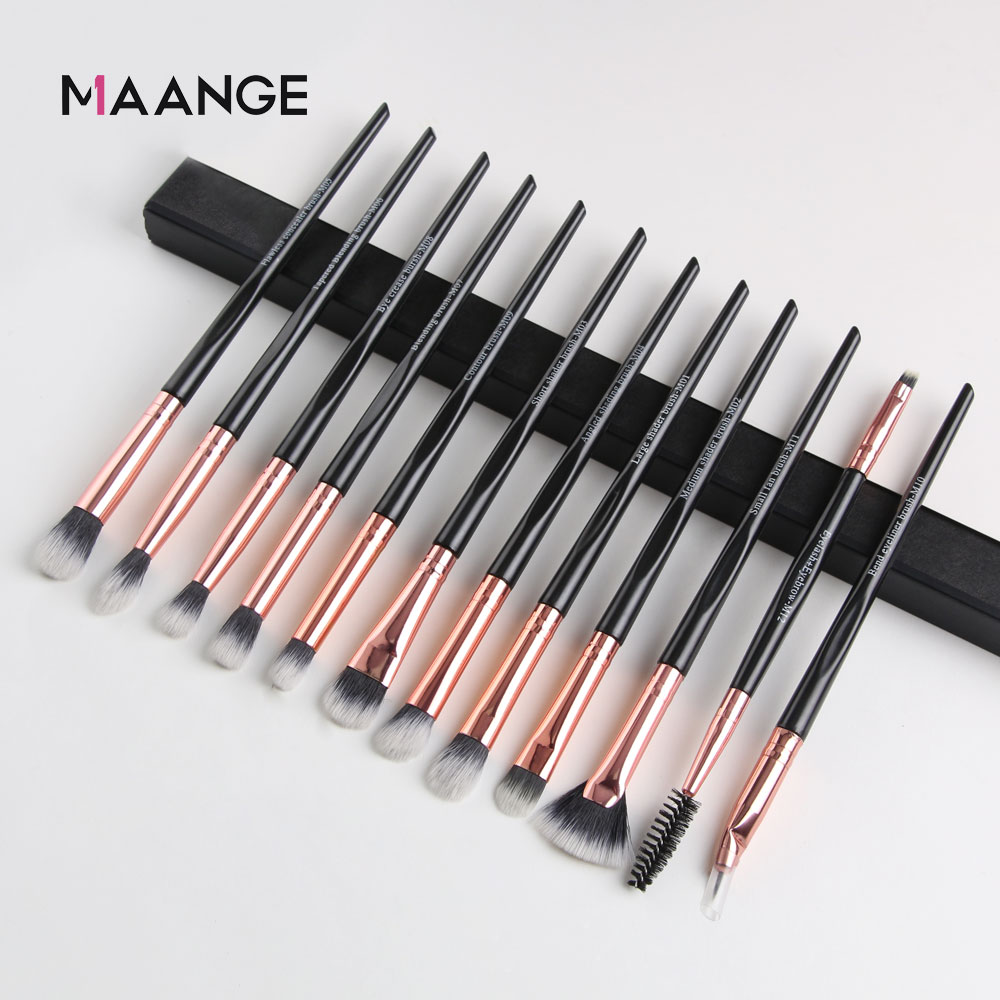 Maange 3/5/6/12 stuks oogmake-up kwast oogschaduw concealer blending wenkbrauw lip make-up kwast waaierkwast beautytool