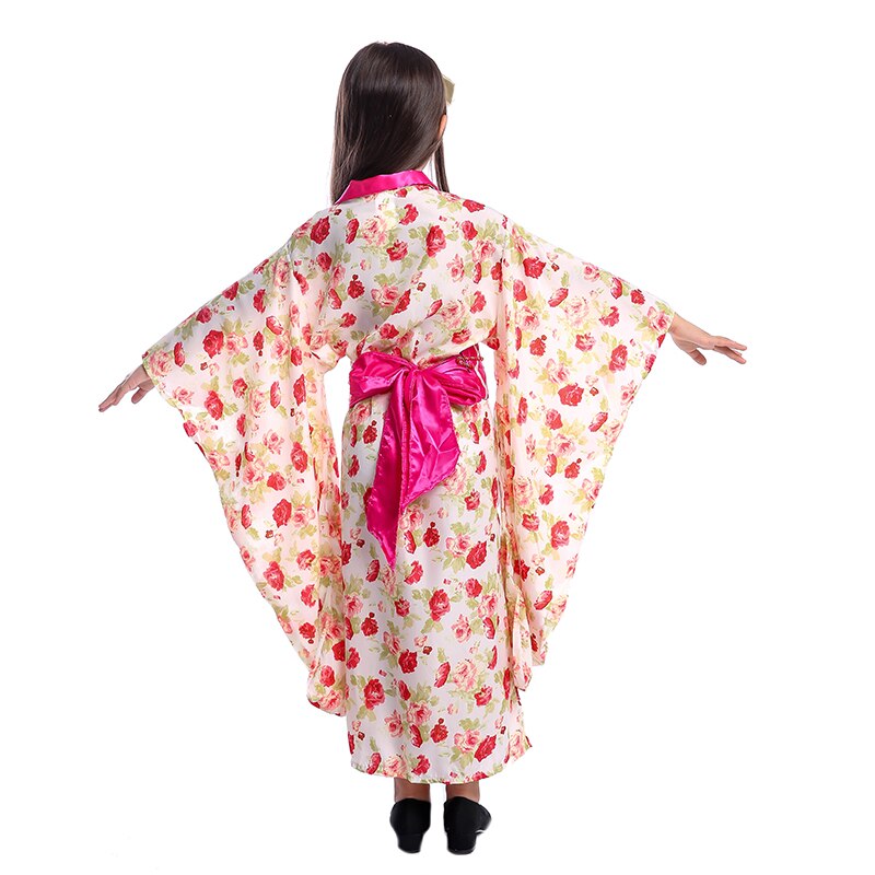 Disfraz de princesa asiática para niñas, Kimono nacional de Geisha japonesa, para Halloween