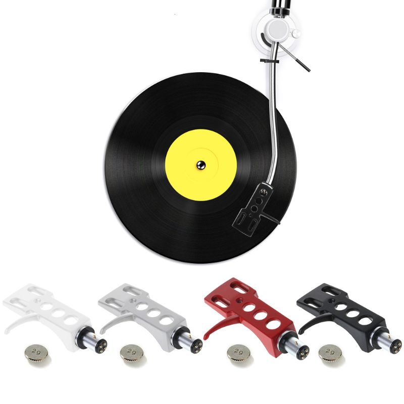 Universele Draaitafel Headshell Mount Lp Phono Cartridge Vervanging Fonograaf Hoofd Houder Stylus Lood Draad