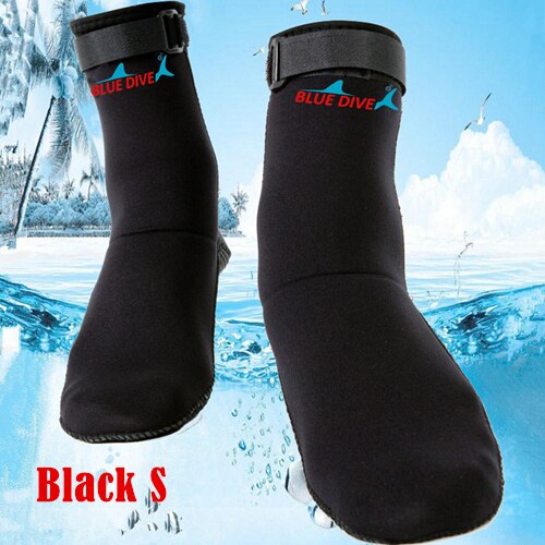 Quick Dry Diving Socks Snorkeling Surfing Boots Wetsuit Scratch Resistant Swimming Socks Water Sports Snorkeling Boots: Black S
