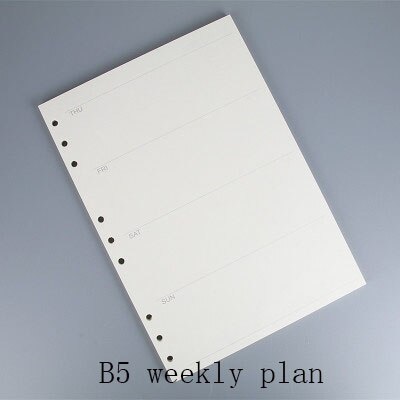 A4 B5 45 sheets monthly/weekly/TO DO filofax paper, planner papers refills, A4 Engineering drawing paper: B5 Weekly plan