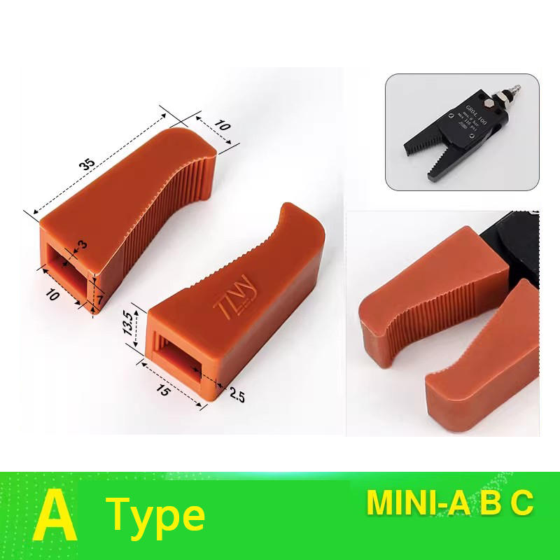 Pneumatic Clamp Manipulator MINI Gripper with Anti Slip Rubber Pad for Injection Molding Grab Water Spout Clip Robot Arm Fixture: Light Purple