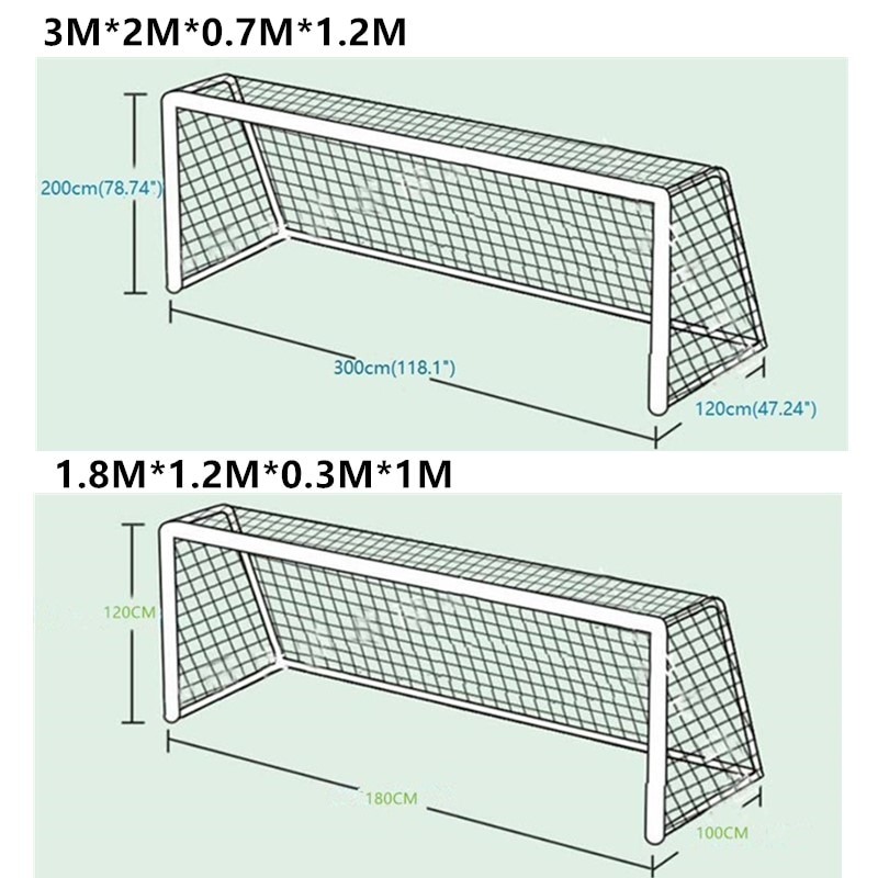 Utendørs fotballtreningsnett fotballmål nett polypropylen trening postnett for fotball gate kamp junior idrettsøvelse