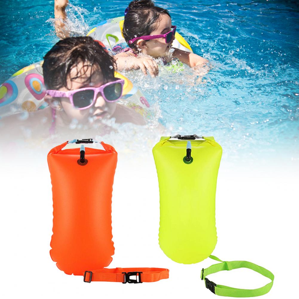 PVC Practical PVC Buoy Safety Air Dry Float Bag Inflatable Pouch Hard-wearing Rafting Bag Foldable for Outdoor