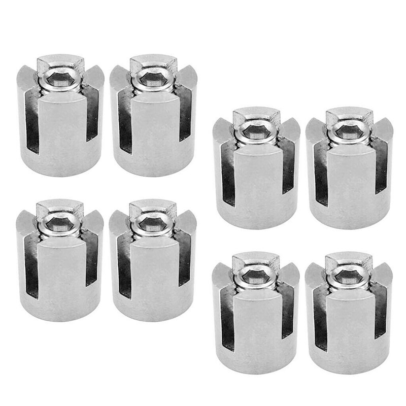 ! 8 Pcs Stainless Steel Wire Rope Green Wall Trellis Fitting Cross Clip m Wire