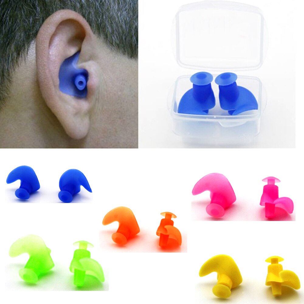 Unisex Soft Earplugs Environmental Silicone Waterproof Anti-Noise Spiral Earplugs Diving Water Sports Swimming Earplugs