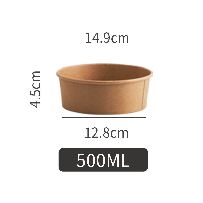 Cuencos de papel Kraft desechables, ensaladera de frutas, contenedores de embalaje de alimentos, fiambrera para recuerdo de , 10 Uds.: Rojo
