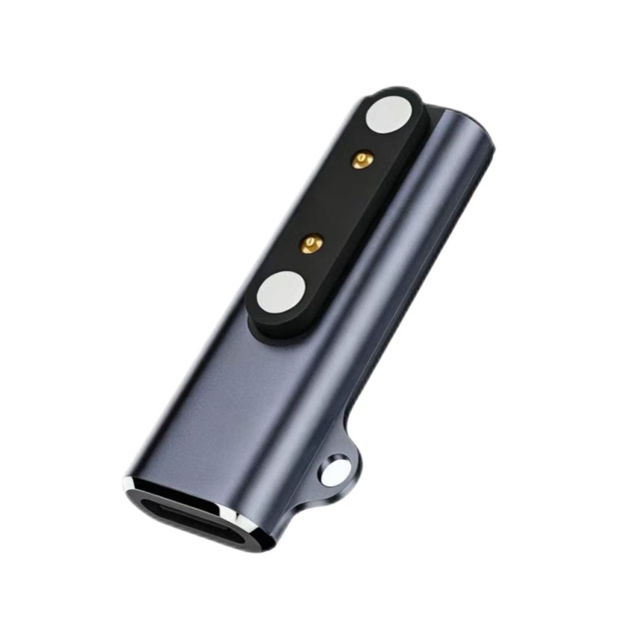 Magnetyczny adapter ładowania pogo-Szpilka, złącze żeńskie typu C na 2-pinowe/4-pinowe złącze 7,62 mm robić słuchawek przewodzących dźwięk przez kości w smartwatchu.: BIAŁY