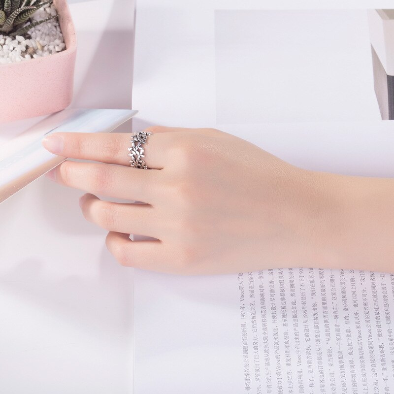 Persoonlijkheid Eenvoudige Grote Open Blad Ring Geometrische Finger Ringen Voor Vrouwen Gothic Punk Sieraden