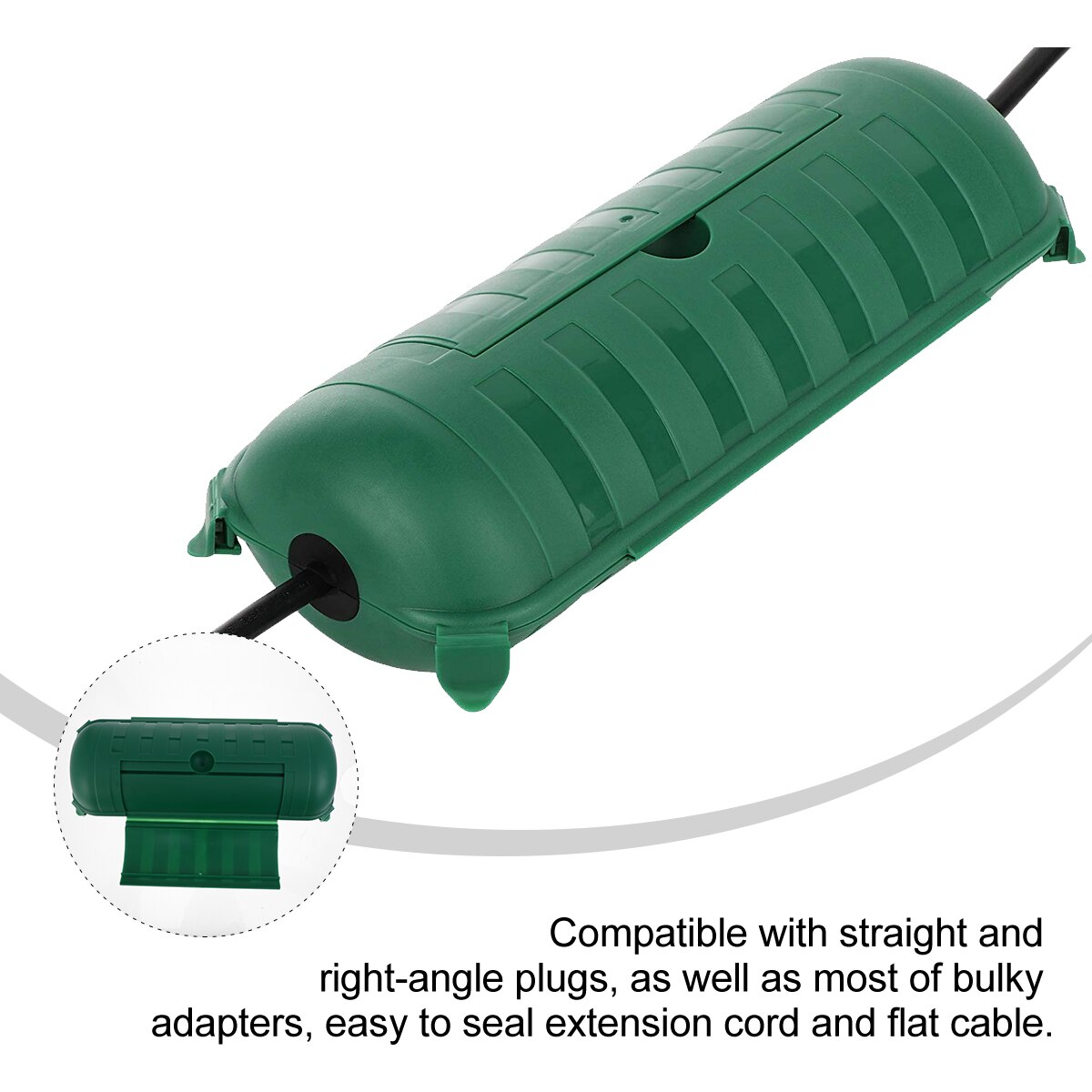 Waterproof Connection Box Weatherproof Electrical Extension Cord Box ( Green )