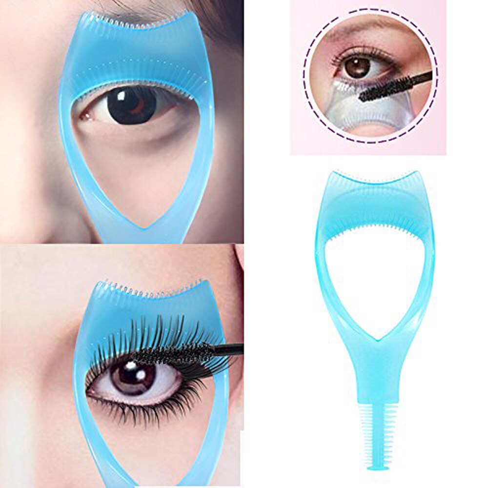 3 In 1 Make-Up Mascara Shield Guard Eye Lash Mascara Applicator Kam Wimper Curling Makeup Curler Brush Cosmetica Gereedschap