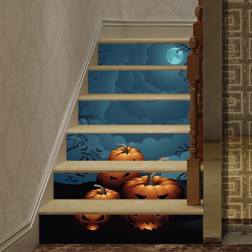 6 teile/satz 3D Treppen Abziehbilder Aufkleber Treppen Abziehbilder Treppe Aufkleber: Stil-4 10x100cm