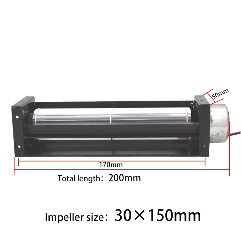 DC12/DC24V Iron Cross Flow Ventilator Voor Koeling Warmte En Ventilatie Cross Flow Ventilator Ijzer: 30150 / DC12V