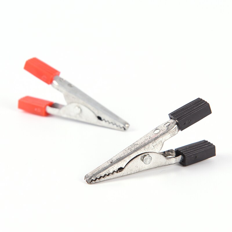 10 Pieces Insulated Crocodile Clips Plastic Handle Cable Lead Testing Metal Alligator Clips Clamps