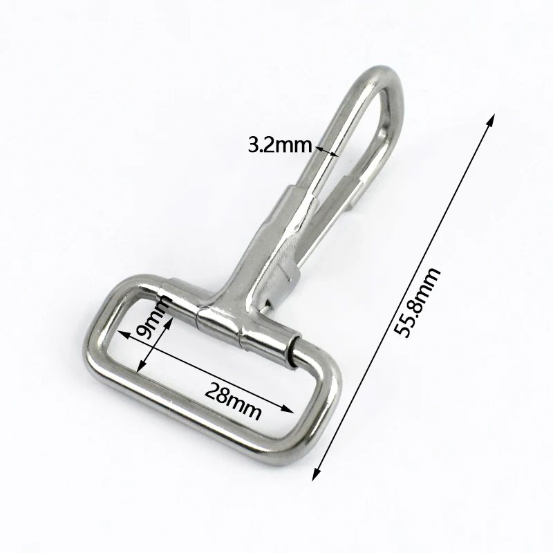 2-10 Stuks 304 Roestvrij Stalen Gesp Rugzak Keten Metalen Karabijn Sleutelhanger Handtas Riem Karabijnhaak Diy Naaien accessoires: 7 #