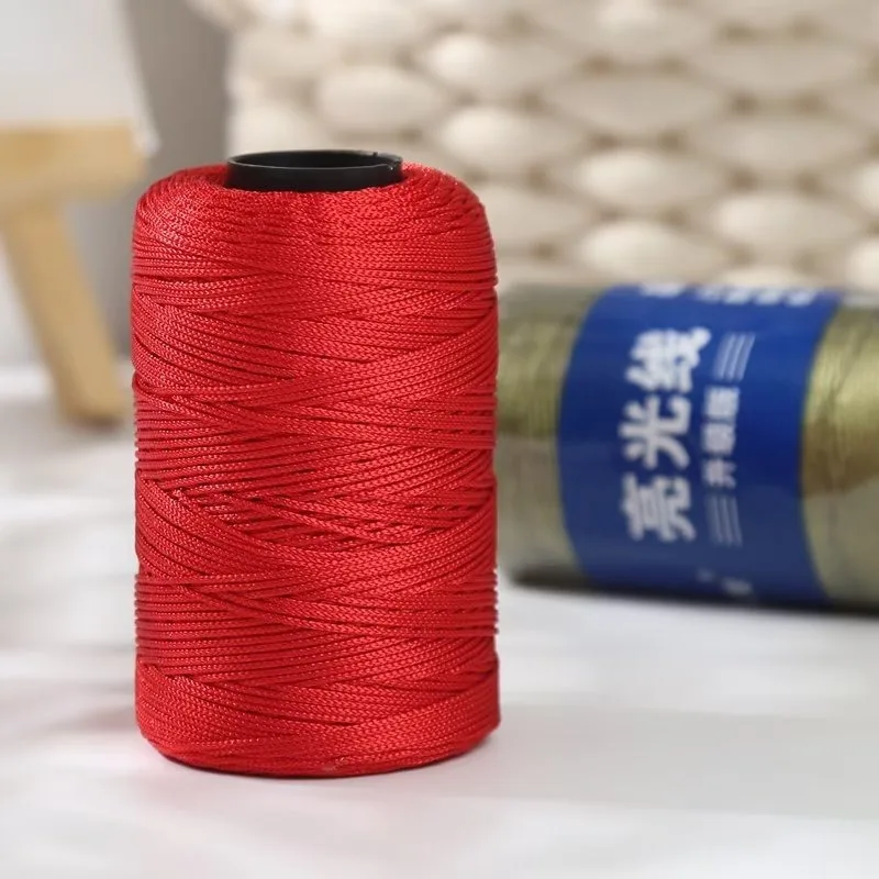 1mm 230 Meters Summer Crochet Thread for DIY Knitting Bag Shoes Hat Hollow Polyester Rope for Handmade Yarn Craft Ice Silk