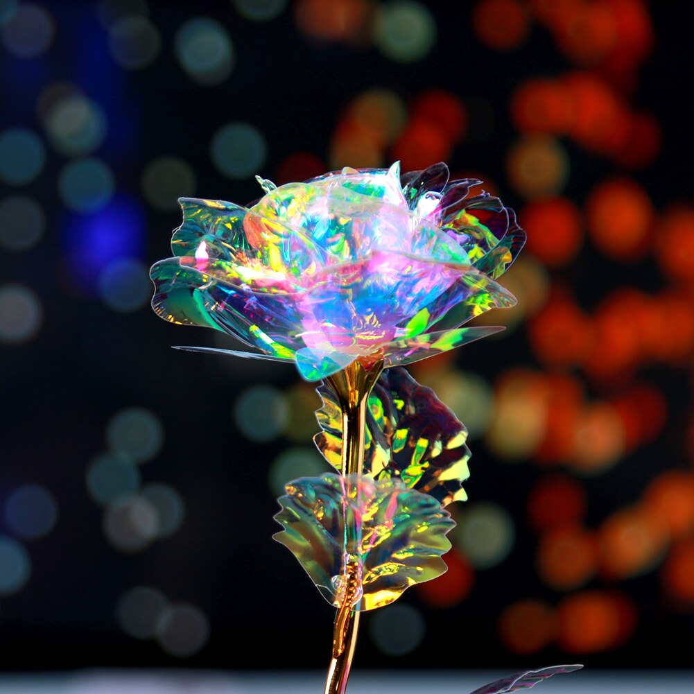 Eternal 24K Gold Foil Flower Fairy String Lights In Dome Nude Flower Lasting Love Wedding Valentine's Day Lighting Rose