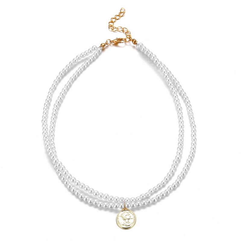 Hvid perle blomst choker halskæder til kvinder hjerte sommerfugl halskæde krystal kort kæde smykker bryllup: 1558d