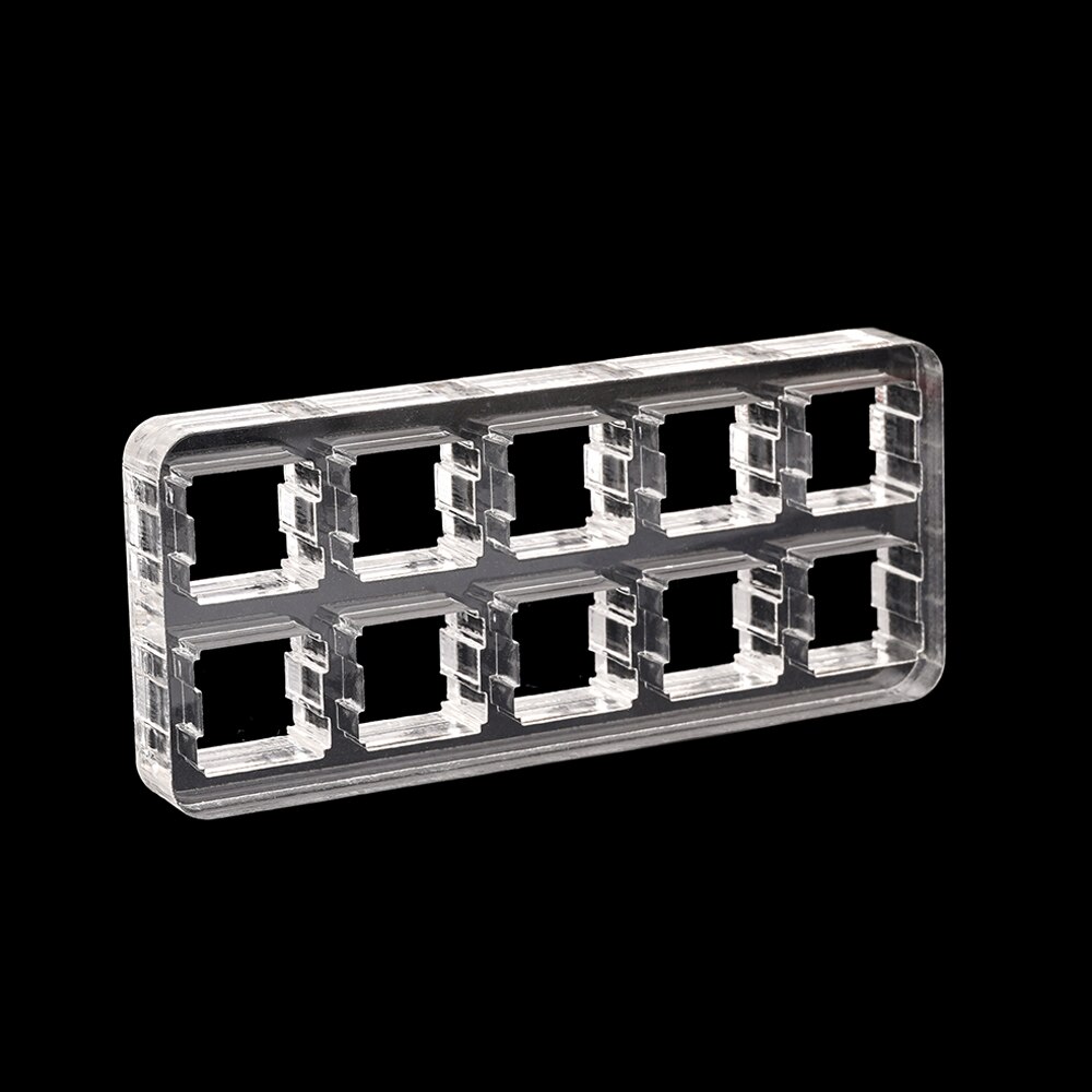 Transparent Switch Tester Base Acrylic Plate For Cherry Mx Switch Blue Red Black Brown Silver Pink Switch Storage Display Board: 2x5 board