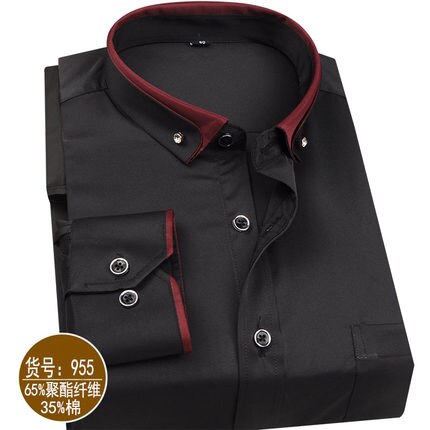 bourgondië/zwart polyester & katoen luxe heren smoking shirts party/event shirts dansvoorstelling shirts