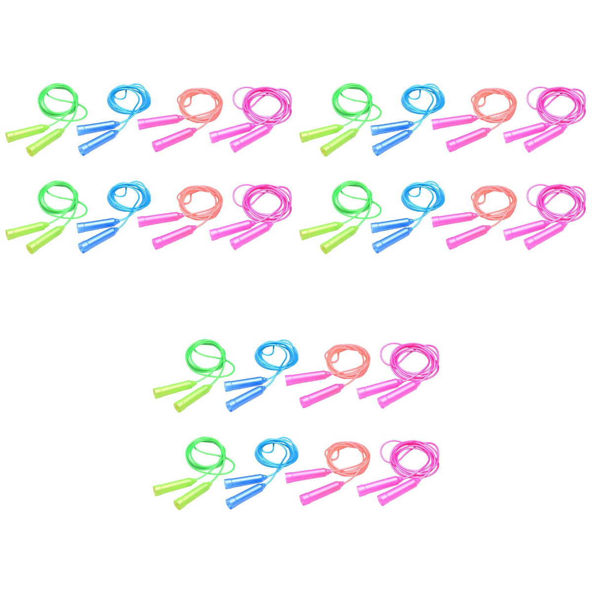 24 pieces sports fitness jump rope skipping rope fitness jump rope for indoor use: Default Title
