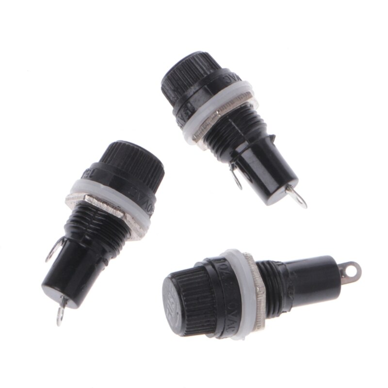 10 Pcs AC 250V 13A Electrical Panel Mounted 5x20mm Fuse Holder For Radio Auto Stereo