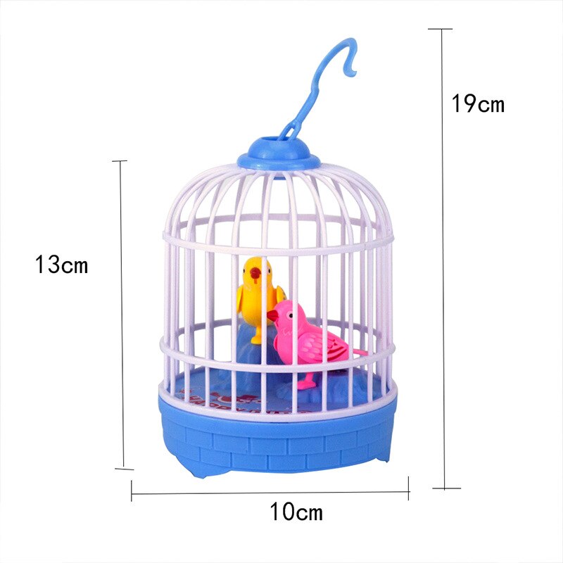 Say Hello Talking Bird Mini Bird With Cage Voice Control Electronic Animals Toy Singing Bird For Children Girls Boys Baby