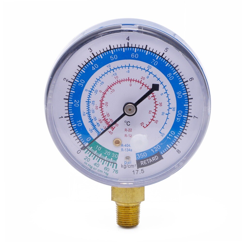Blue Air Conditioner R404 R134A R22 Refrigerant Low Pressure Gauge PSI KPA