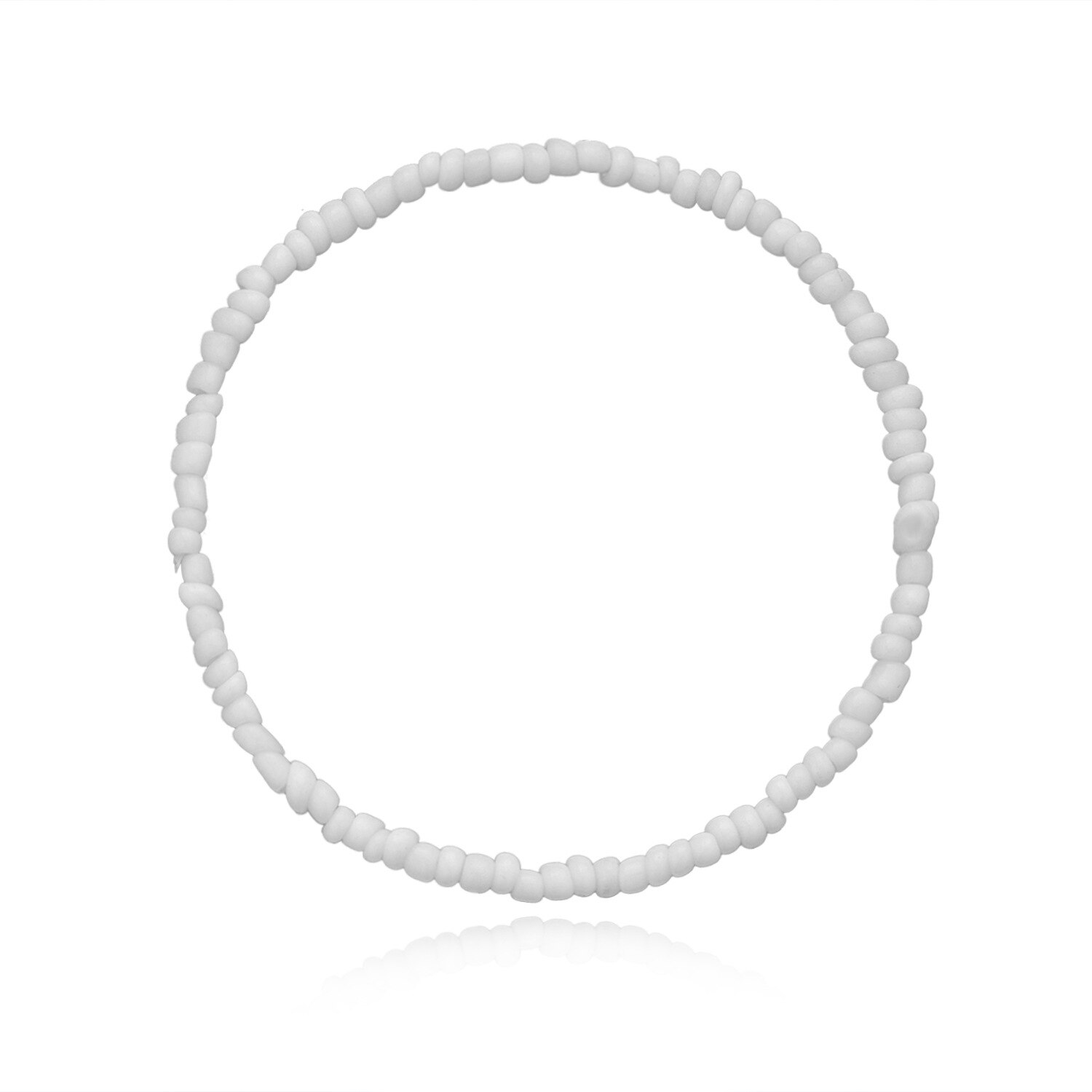 Meetvii simples miyuki contas finas pulseira feminina artesanal cor sementes de cristal contas pulseira elástica pulseiras sorte jóias: White