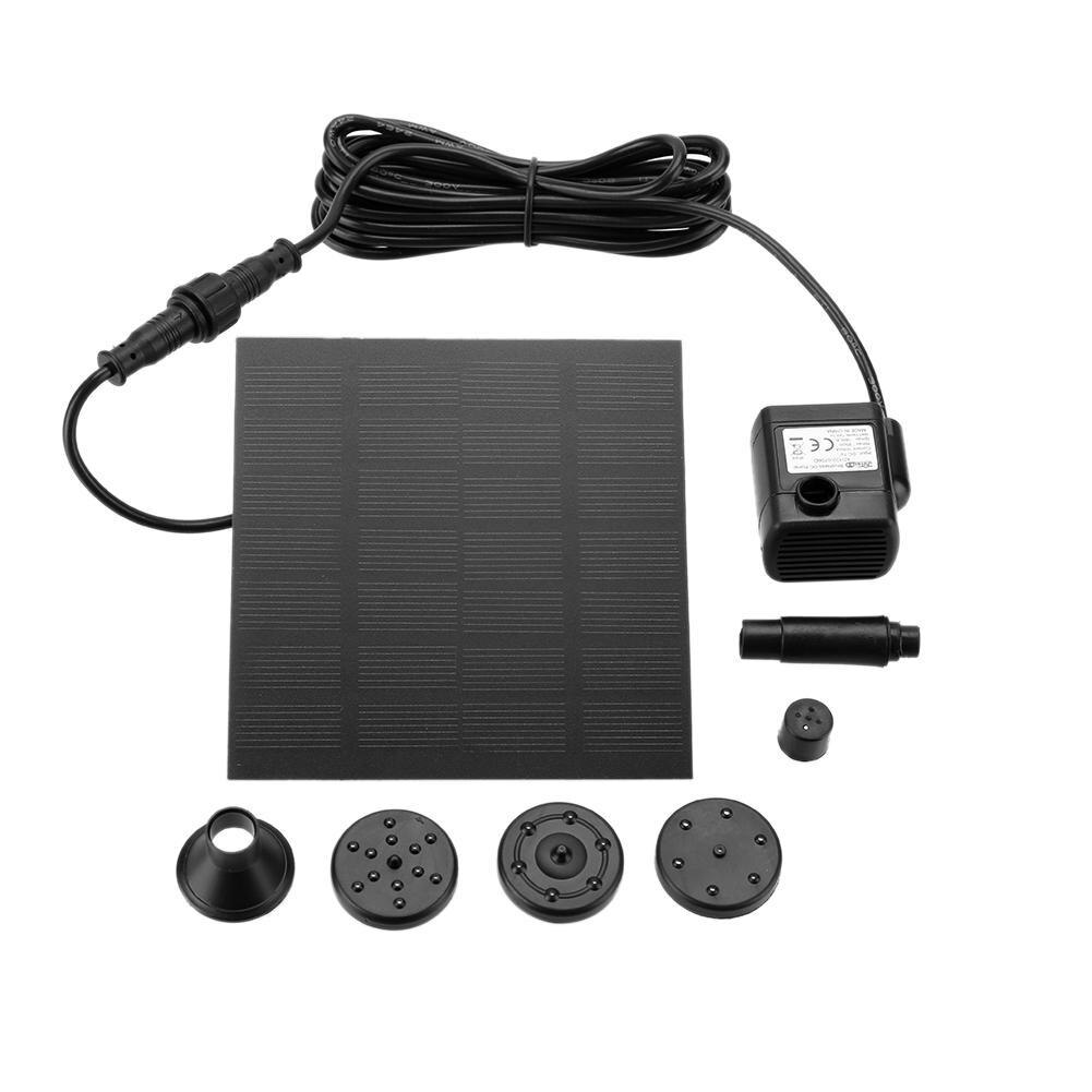 Utomhus solenergi vattenpump flytande panel trädgård vattning pool damm fontän fågelbad flytande vatten fontän pump