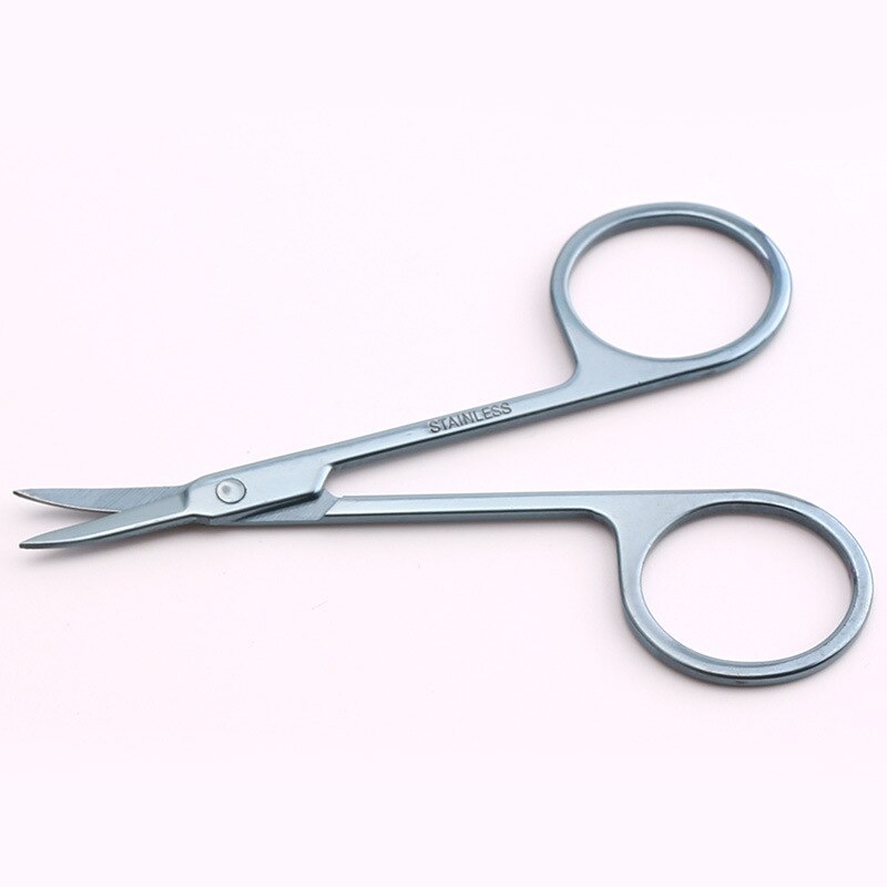 Tijeras de acero inoxidable para cejas, depilación, belleza, maquillaje, removedor de piel muerta de uñas, recortador de pestañas, herramienta de maquillaje