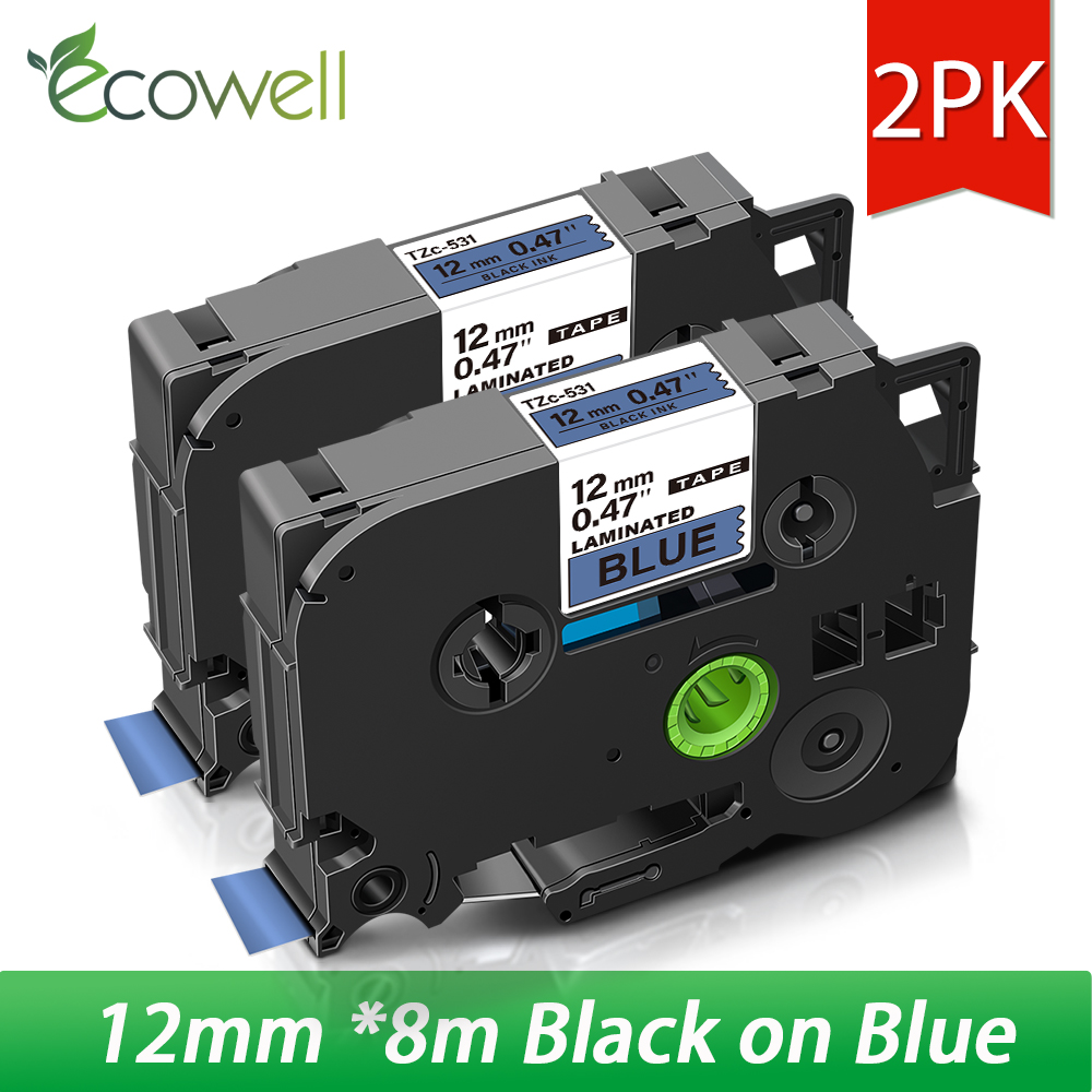 Ecowell wodoodporna torba ochronna dla Brother 231 PTH110 PT-H110 drukarka do etykiet EVA twardy futerał Protable Travel pojemnik turystyczny: 2PK Black on Blue