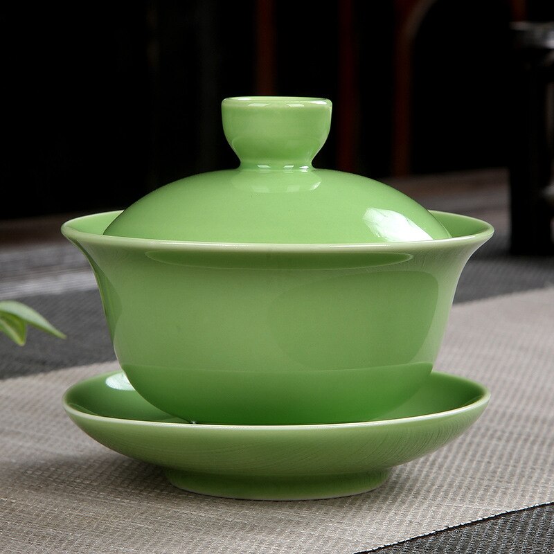 130ml terrin kinesisk keramisk tekop drinkware tekopper kopper porcelæn kinesisk traditionelt tesæt med låg og underkop