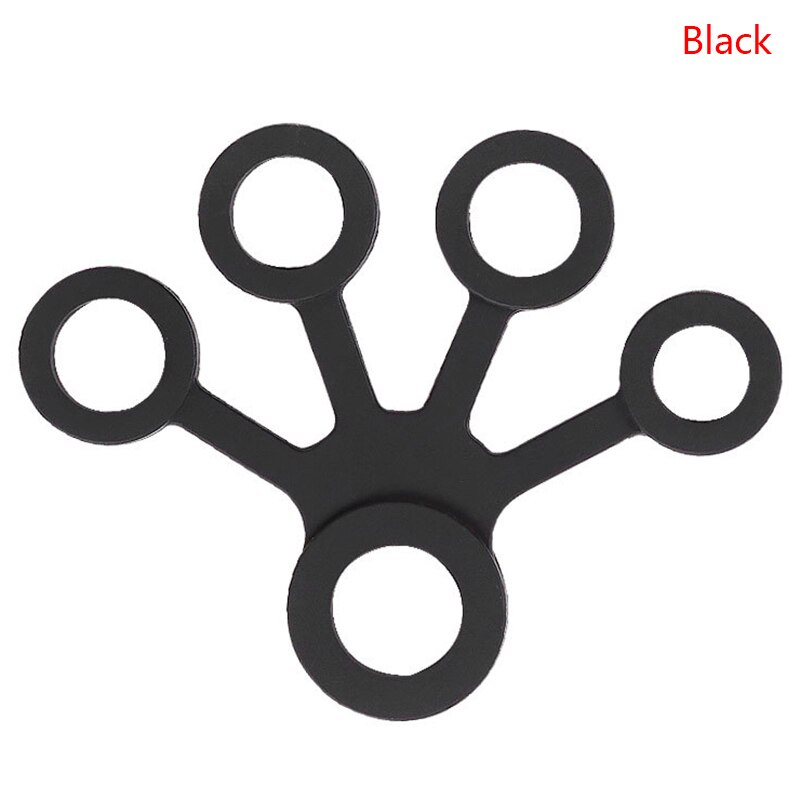 Silicone Hand Expander Finger Hand Grip Finger Training Stretcher Trainer Strength Resistance Bands Wrist Exercise Fitness: Gray