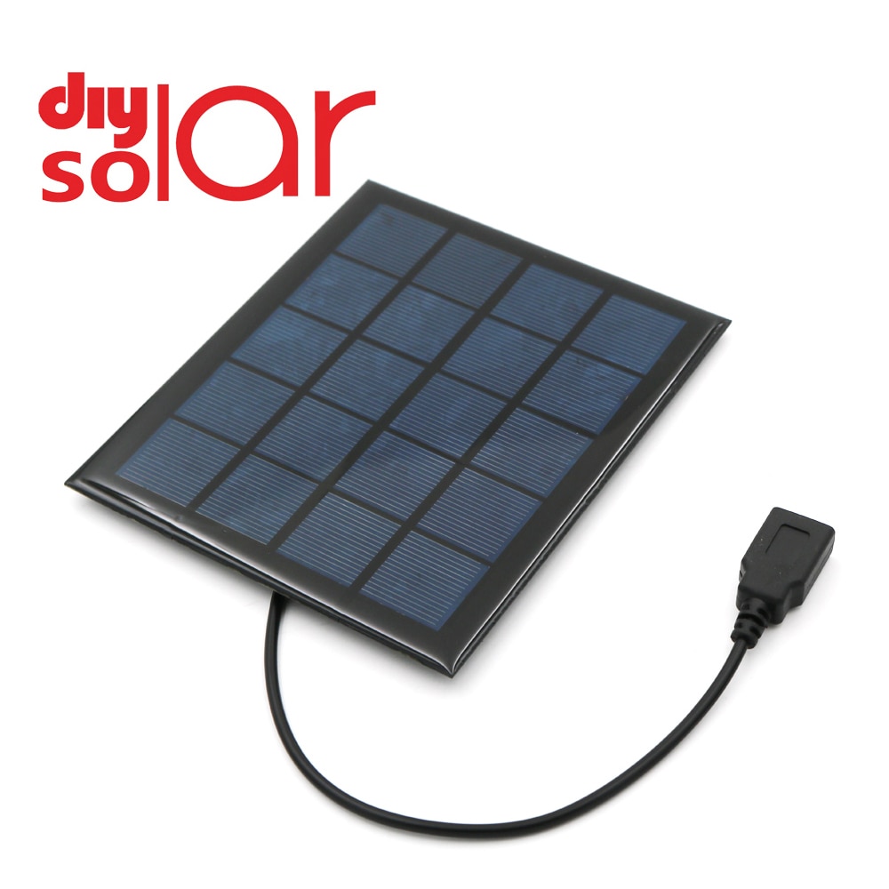 Dc solcellepanel 2w 2.5w 4.5w 5w 5v usb output batterioplader spændingsregulator mobiltelefon strømbank dc udendørs solcelle