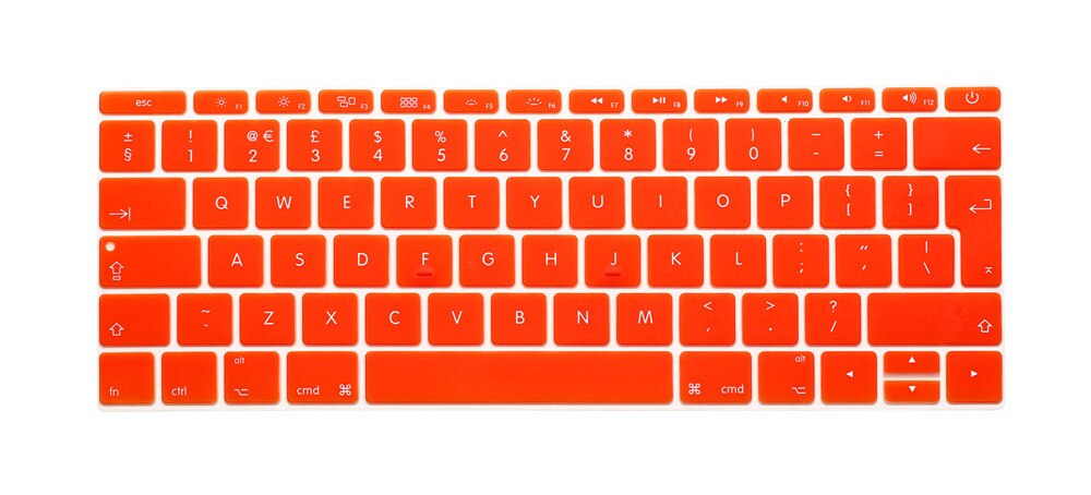For Macbook Pro 13 with Touch Bar.10 release Model:A1706) European EU/UK EURO English Silicone Keyboard cover Film: Orange