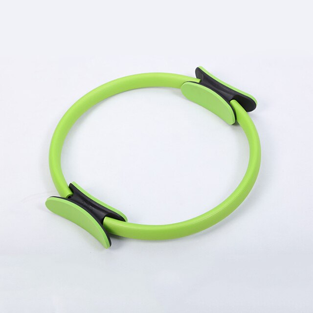 38CM Pilates Ring Magic Fitness Circle - Exercise Resistance Equipment for Toning & Sculpting Inner Outer Thighs Abs and Legs: Green