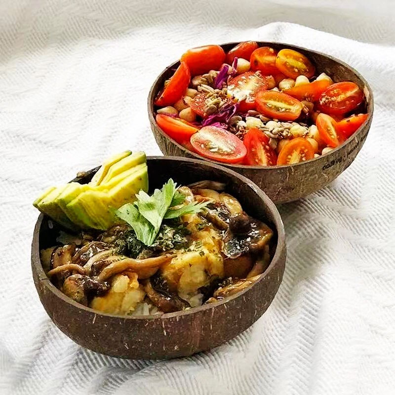 Vaisselle vajilla de coco de ramen, cuencos completos de platos, bol frutero, vajilla de madera, platos de cocina, fideos completa de platos frutero tazones ensaladera aperitivos para comer pipas y cascaras cáscaras