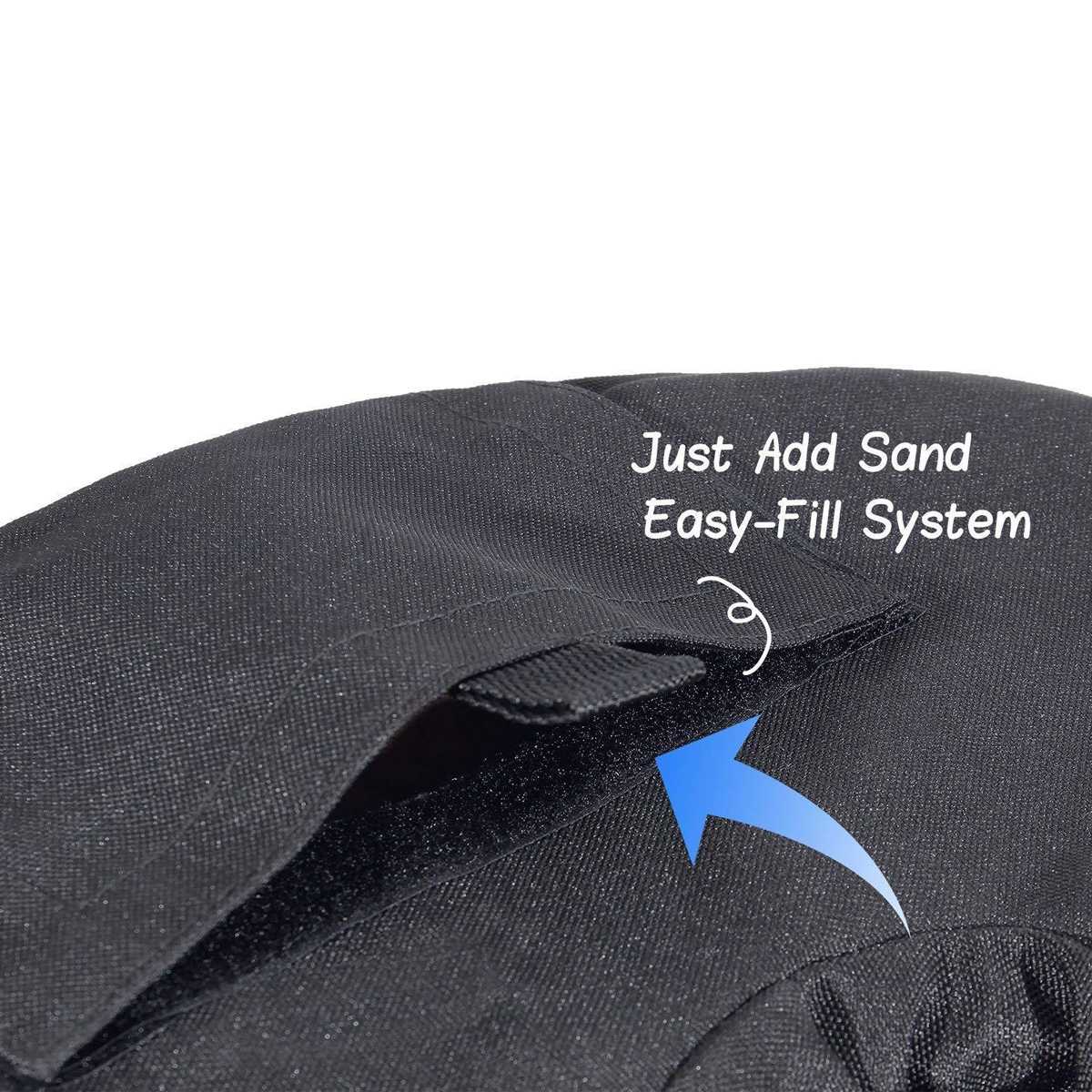 18*6inch Outdoor Patio Umbrella Base Weight Bag Weatherproof Parasol Umbrella Heavy Duty Sand Bags Stand Base for Home Hotel