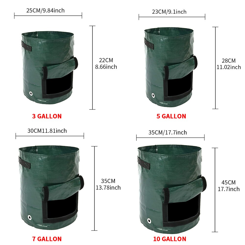 Potato Grow Container Bag DIY Planter PE Fabrics Planting Vegetable Gardening Thicken Pot Planting Grow Bag Garden