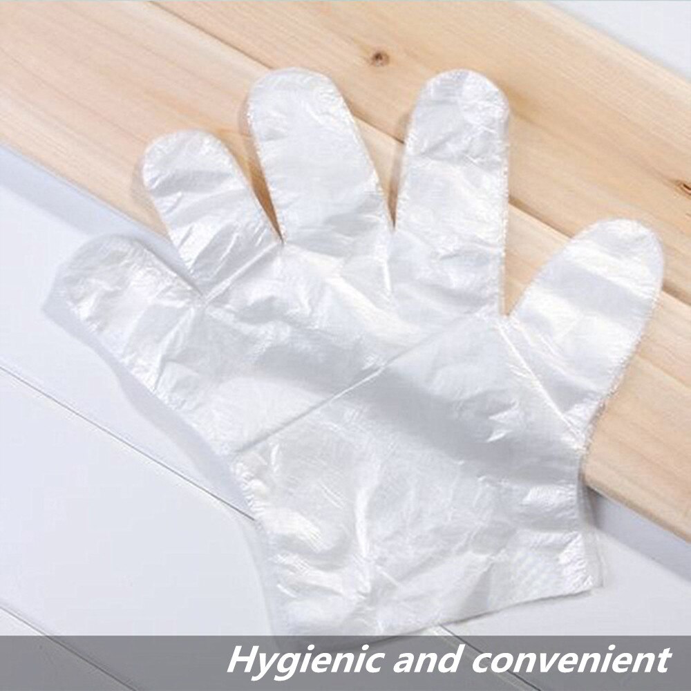50/100 Stuks Plastic Wegwerp Handschoenen Thuis Restaurant Catering Schoon Sanitair Hygiëne Keukengerei Transparante Handschoenen #5 #25