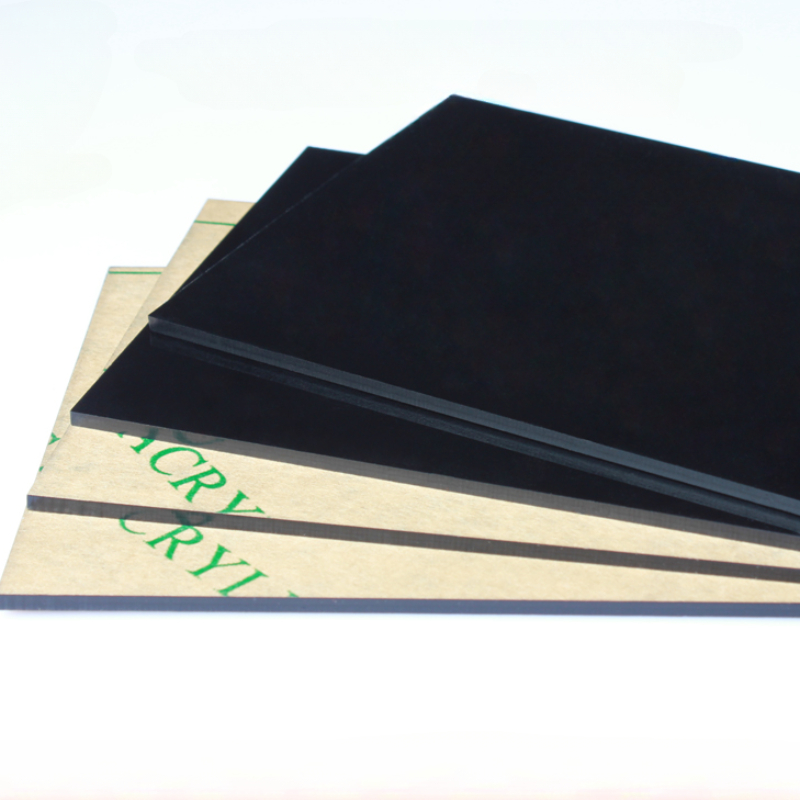 Tykkelse 3mm akrylplade blank ren sort plexiglas plastikplade organisk glas polymethylmethacrylat