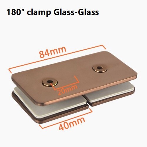 Rose Gold Dusche Installation Bausätze Dusche Glas Klemme Halterung Glas Türgriff Scharnier Gehäbenutzen Glas Tafel Unterstützung Bar: 180 Grad Klemme