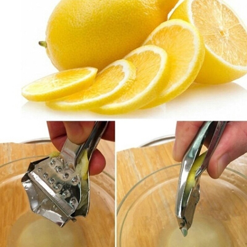Kovový ručný lis lis na citrón nerez odšťavovač na ovocie limetka pomaranč citrus funny 2 ks