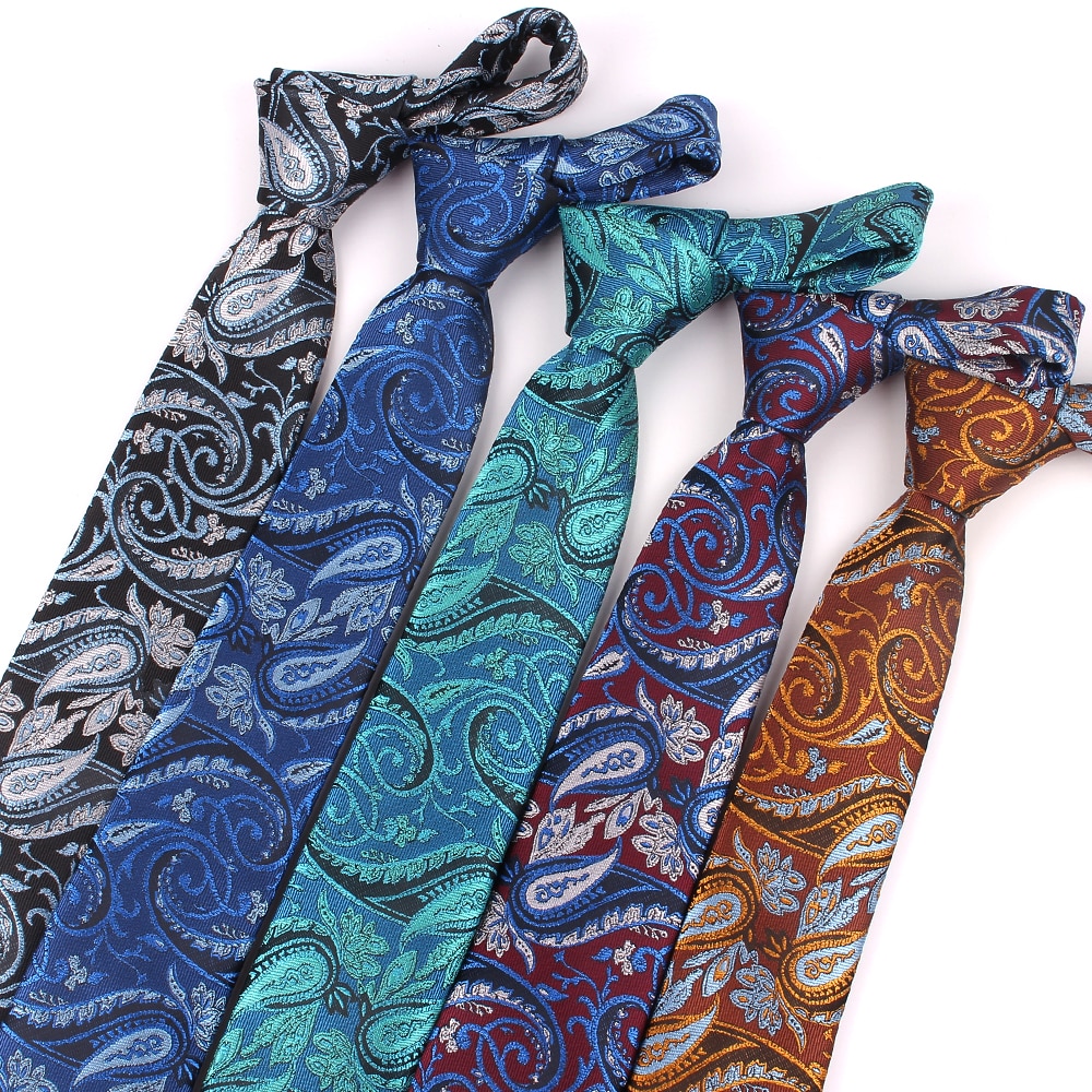Polyester Jacquard Bloemen Ties Mannen Vrouwen Fashionpaisley Hals Voor Bruiloft Pakken Klassieke Tie Mannen Stropdas Gravatas