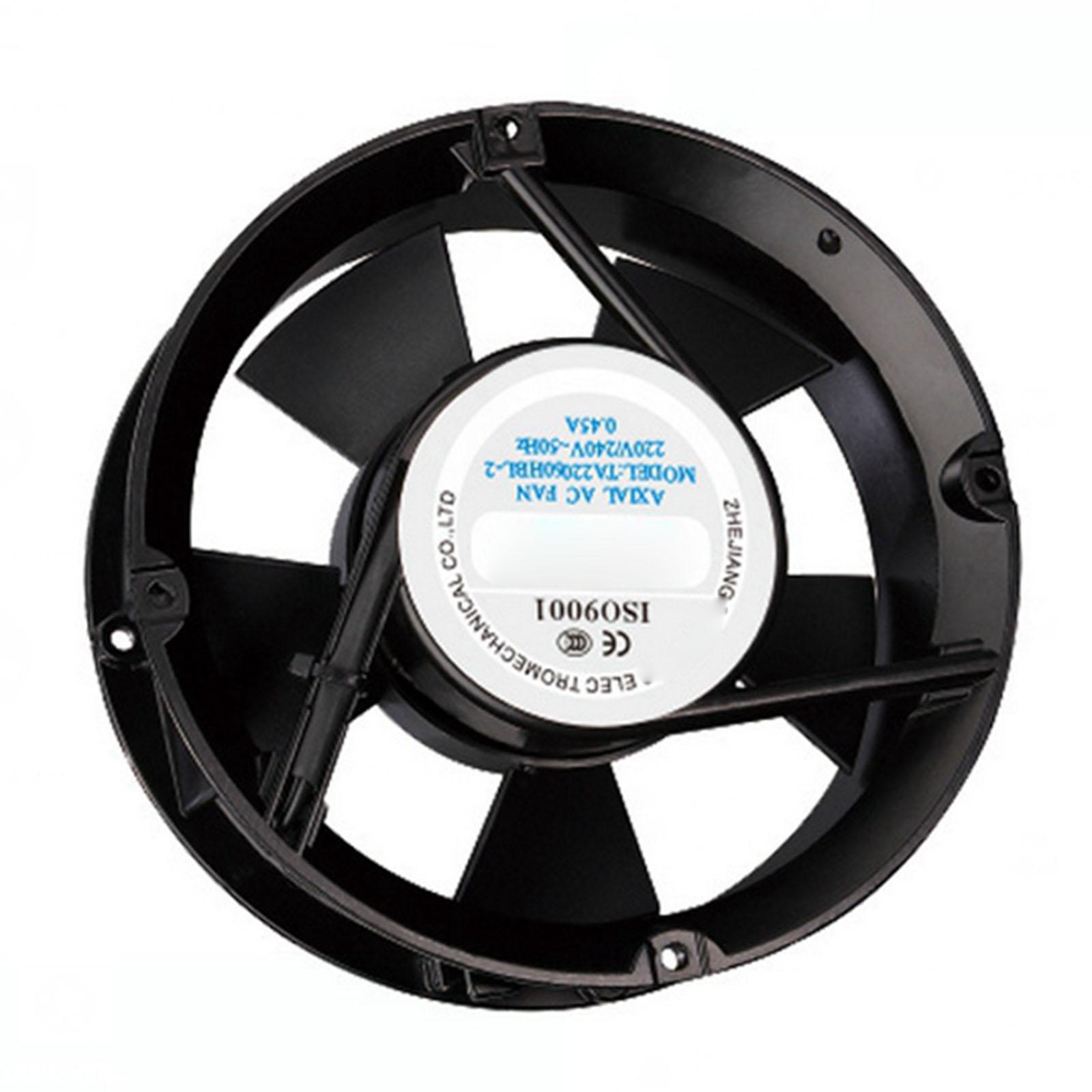 220V AC 200x60mm Round Axial Radiator Fan 285CFM 2400RPM Ball Bearing High Speed