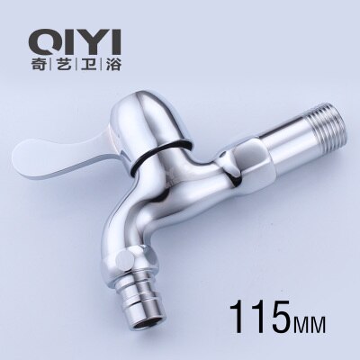 Brass Washing Machine Faucet Wall Mounted Single Brass Handle Washer Tap Bibcocks Fast On Faucet: Yellow